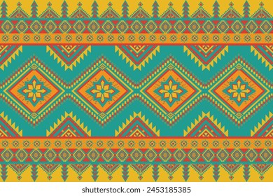 Native American Navajo ethnic pattern. Traditional ,Aztec, Apache, Southwest and Mexican style fabric pattern.Abstract vector motifs. Design for fabric, clothing, blanket,carpet, wrap, decoration