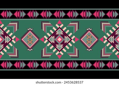 Native American Navajo tribal pattern, seamless geometric design, traditional vintage, carpet, illustration 