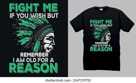 Native American Old Chief T-shirt Design