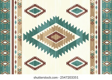 Native American ornament. Ethnic South Western decor style. Boho geometric ornament. Navajo tribal vector seamless pattern Vector seamless pattern. Mexican blanket, rug, Woven carpet illustration