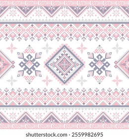 Native American ornament pattern geometric ethnic textile texture tribal Aztec pattern Navajo fabric seamless Vector.