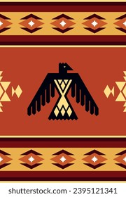 native american pattern of eagle vector isolated