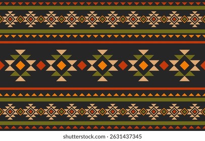 Native American pattern. Embroidery ethnic fabric abstract concept. Design for African, Indigenous, carpet, clothing, ikat, tribal, geometric, handcraft.
