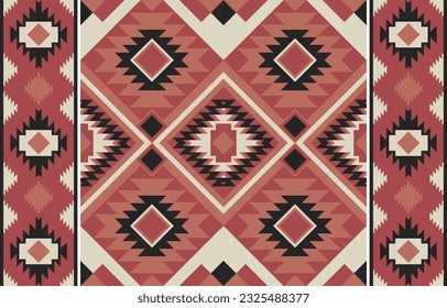 Patrón nativo americano patrón de ornamento indio textura geométrica étnica textura tribal azteca patrón navajo tejido mexicano sin costura Decoración vectorial