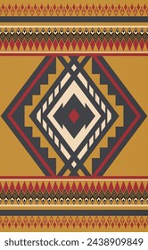 Native american pattern indian ornament pattern geometric ethnic textile texture tribal aztec pattern navajo mexican fabric seamless Vector decoration