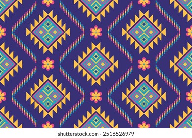 Native American pattern, Navajo design. Native American ornament. Abstract geometric background traditional ethic for decoration, clothing, fabric, textile, fashion.