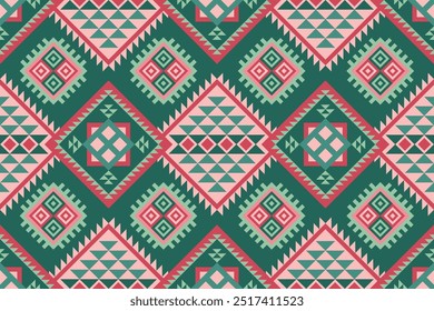 Native American pattern, Navajo design. Native American ornament. Abstract geometric background traditional ethic for decoration, clothing, fabric, textile, fashion.