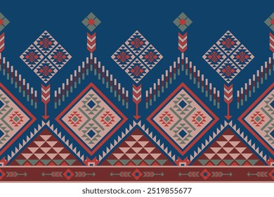 Native American pattern, Navajo design. Native American ornament. Abstract geometric background traditional ethic for decoration, clothing, fabric, textile, fashion.