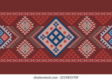 Native American pattern, Navajo design. Native American ornament. Abstract geometric background traditional ethic for decoration, clothing, fabric, textile, fashion.