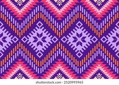 Native American pattern, Navajo design. Native American ornament. Abstract geometric background traditional ethic for decoration, clothing, fabric, textile, fashion.