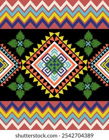 Padrão nativo americano, design navajo. Ética étnica geométrica abstrata tradicional para decoração, vestuário, tecido, têxtil, moda. Tapete, tapete.