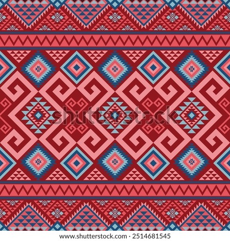 Native American pattern, Navajo design. Native American ornament. Abstract geometric background traditional ethic for decoration, clothing, fabric, textile, fashion.