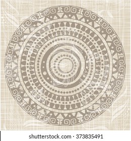 Native American Pattern. Round Ornament.