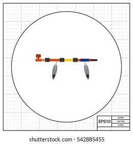 Native American Peace Pipe Icon