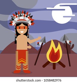 native american people cartoon