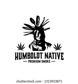 Native American People Vector Silhouette