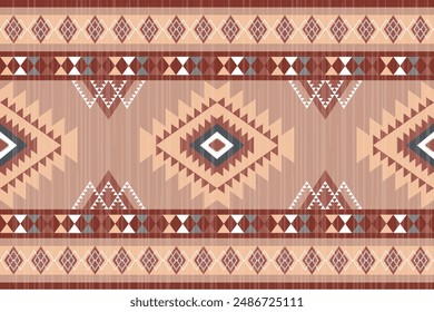 Native American pictures traditional tribal geometric design The intricate diamond shape and earthy tones of beige, brown and gray make it ideal for textiles, backgrounds and decorations.
