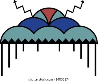 Native American rain cloud illustration
