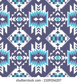 Native American seamless pattern. Aztec, Navajo geometric print. Ethnic vector ornament.