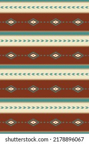 Native American Seamless Pattern. Ethnic Vector Illustration. Southwest Design.