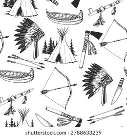 Native American Seamless Pattern