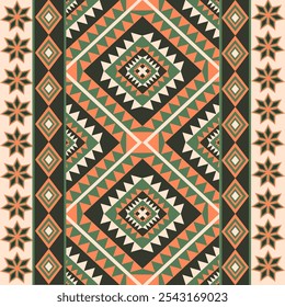 Nativo americano, padrão sem costura, Índio ameríndio, Navajo, Asteca, Motivo, Étnico, Boho, tradicional, Cigano, Peruano, ornamento, decoração, têxtil, geometria, repetir, tribo, abstrato, Patrimônio