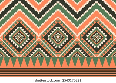 Nativo americano, padrão sem costura, Índio ameríndio, Navajo, Asteca, Motivo, Étnico, Boho, tradicional, Cigano, Peruano, ornamento, decoração, têxtil, geometria, repetir, tribo, abstrato, Patrimônio