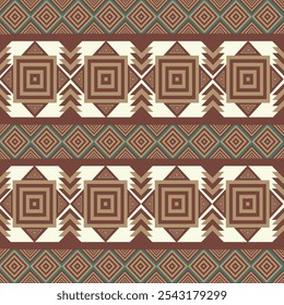 Nativo americano, padrão sem costura, Índio ameríndio, Navajo, Asteca, Motivo, Étnico, Boho, tradicional, Cigano, Peruano, ornamento, decoração, têxtil, geometria, repetir, tribo, abstrato, Patrimônio