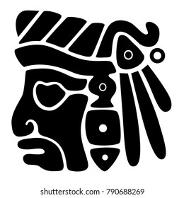 Native American Silhouette Isolated Vector On Stock Vector (Royalty ...