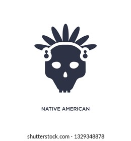 native american skull icon. Simple element illustration from culture concept. native american skull editable symbol design on white background. Can be use for web and mobile.