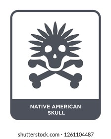 native american skull icon vector on white background, native american skull trendy filled icons from Culture collection, native american skull simple element illustration