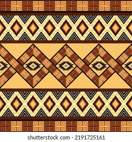 Native American Southwest, Aztec, Navajo seamless pattern. Tribal black and white geometric print. Ethnic design wallpaper, fabric, cover, textile, rug, blanket.