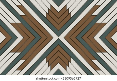 Nativo Americano Suroeste, Azteca, Navajo sin fisuras. Impresión geométrica tribal en blanco y negro. Papel pintado de diseño étnico, tela, cubierta, textil, alfombra, manta.