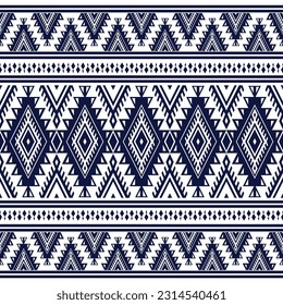 Native American Southwest, Aztec, Navajo seamless pattern. Tribal black and white geometric print. Ethnic design wallpaper, fabric, cover, textile, rug, blanket.