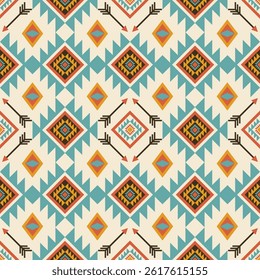 Native American Southwest, Aztec, Navajo seamless pattern