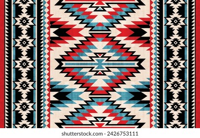 Patrón azteca y diseño navajo patrón de ornamento indio textura textil étnica geométrica patrón azteca tribal patrón navajo tela mexicana sin costuras Vector decoración moda