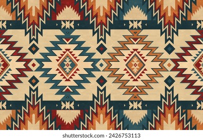 Native american Southwest design Aztec pattern and Navajo design indian ornament pattern geometric ethnic textile texture tribal aztec pattern navajo mexican fabric seamless Vector decoration fashion