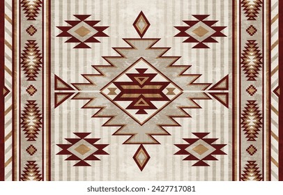 Native american Southwest design Aztec pattern and Navajo design indian ornament pattern geometric ethnic textile texture tribal aztec pattern navajo mexican fabric seamless Vector decoration fashion