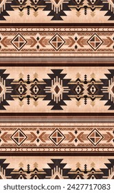 Patrón azteca y diseño navajo patrón de ornamento indio textura textil étnica geométrica patrón azteca tribal patrón navajo tela mexicana sin costuras Vector decoración moda