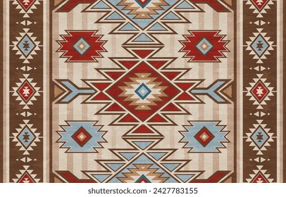 Native american Southwest design Aztec pattern and Navajo design indian ornament pattern geometric ethnic textile texture tribal aztec pattern navajo mexican fabric seamless Vector decoration fashion