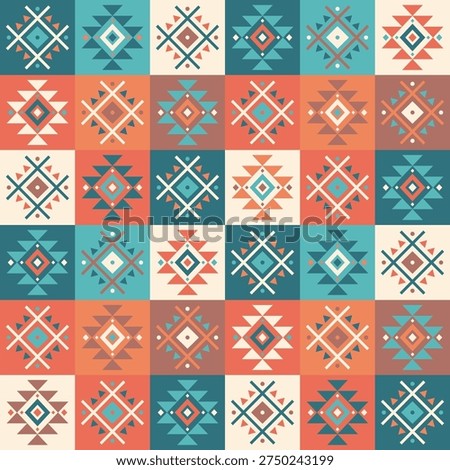 Native american southwest design, Aztec pattern and Navajo mexican design bohemian, geometric ethnic textile tribal fabric seamless vector