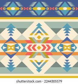 Native American Southwest seamless pattern. Ethnic Geometric design wallpaper, fabric, cover, textile, rug, blanket.