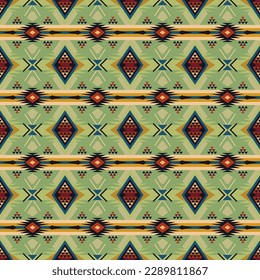 Native American Southwest seamless pattern. Aztec geometric ornament. Indian print. Ethnic design wallpaper, fabric, cover, textile, rug, blanket.