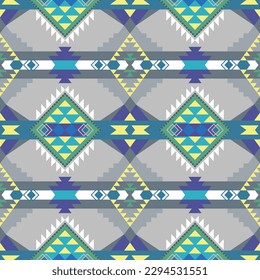 Indianeramerikanisches südwestliches nahtloses Muster. Aztekische geometrische Ornamente. Navajo Print. Ethnische Tapete, Stoff, Deckel, Textil, Teppich, Decke.