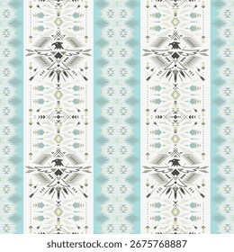 Native American Southwest nahtloses Muster. Ethnische geometrische Ornamente. Tribal Adler Print.