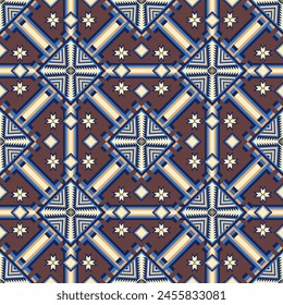 Patrón inconsútil del suroeste de los indios americanos, estampado navajo, Fondo de pantalla del suroeste. Antecedentes Escandinavos. Ornamento Azteca Étnico para Textil, Diseño de Superficies, Papeles de Envoltura. Ilustración vectorial