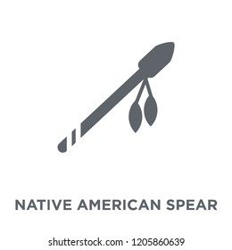 Native American Spear Icon. Native American Spear Design Concept From American Indigenous Signals Collection. Simple Element Vector Illustration On White Background.