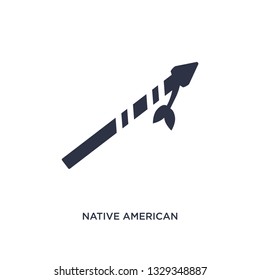 Native American Spear Icon. Simple Element Illustration From Culture Concept. Native American Spear Editable Symbol Design On White Background. Can Be Use For Web And Mobile.