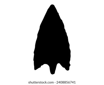 Indianerstein-Pfeilsilhouette-Vektorkunst