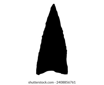 Indianerstein-Pfeilsilhouette-Vektorkunst